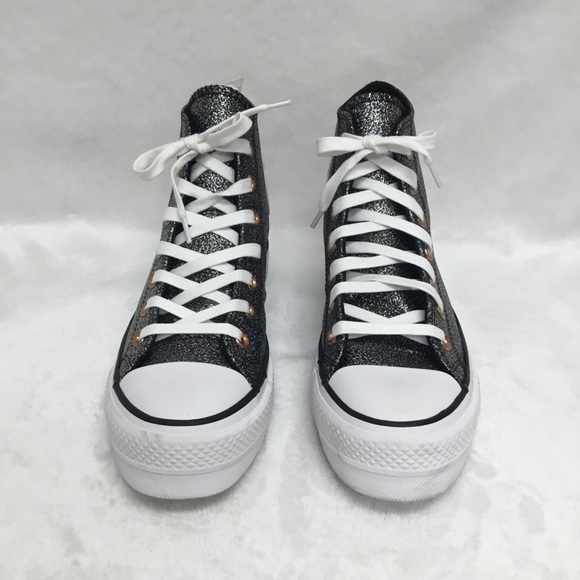 Converse All Star Metallic Glitter Sz 7 - Picture 3 of 6